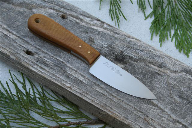 Bow River Drop point with Nat Canvas Micarta